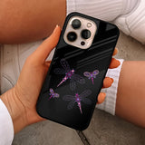 Black Dragonfly Glass Case