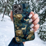 Golden Deer Glass Case