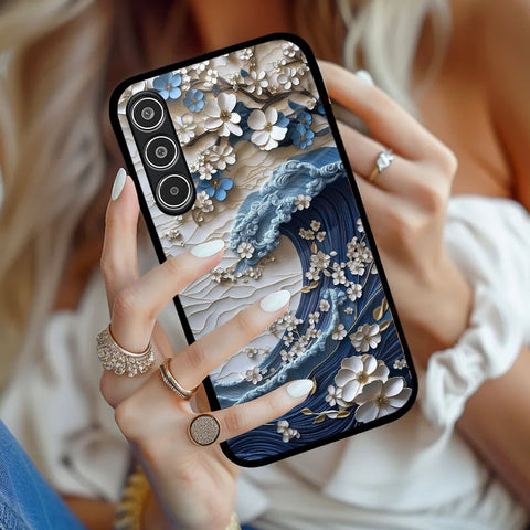 Blue Wave Glass Case