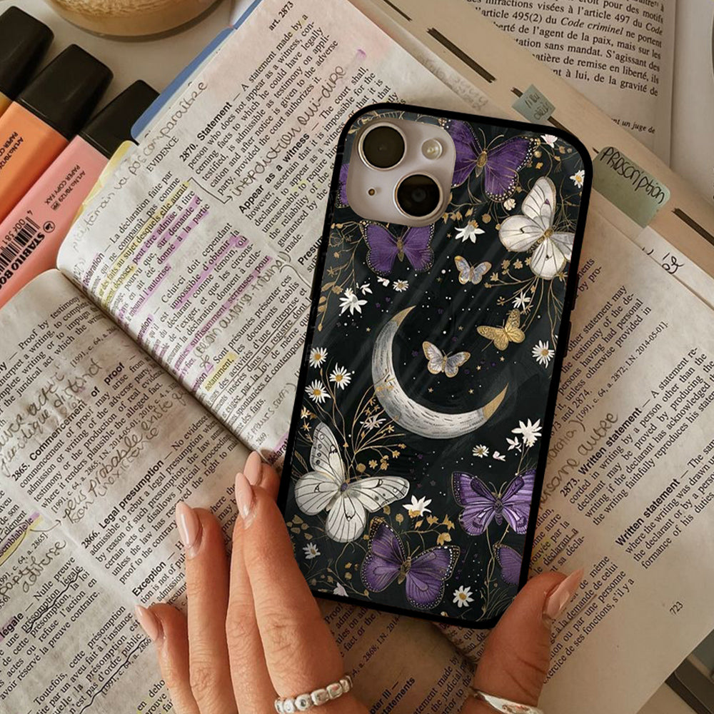 Moon & Butterfly Glass Case