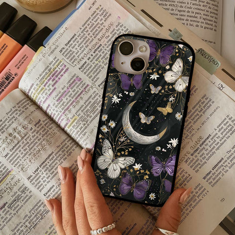 Moon & Butterfly Glass Case