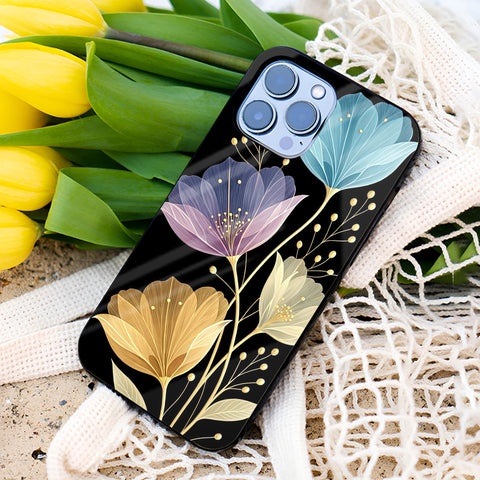 Elegant Floral Glass Case