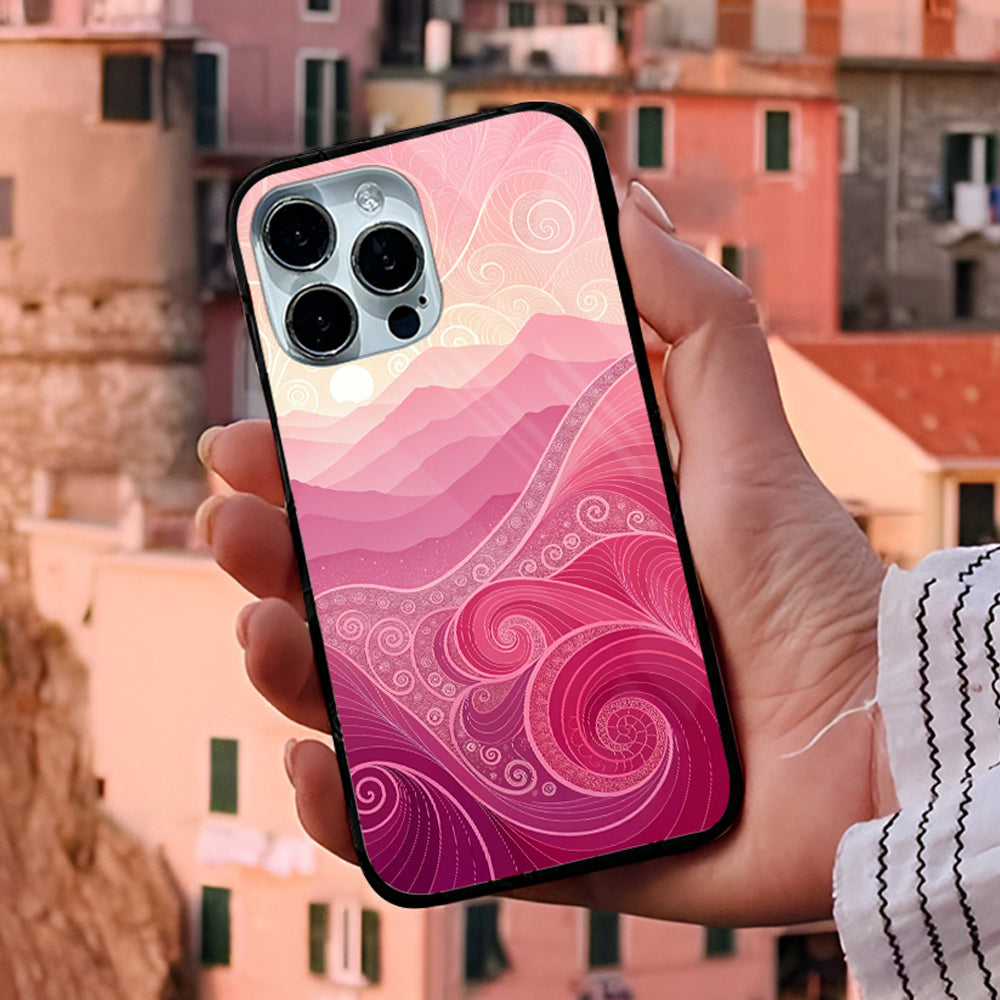 Pink Abstract Glass Case