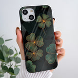 Elegant Gold Bloom Glass Case