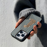 Blue Striped Glass Case