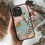 Leopard Abstract Print Glass Case