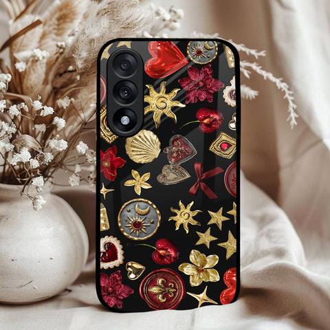 Golden Celestial Icons Glass Case