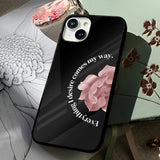 Pink Peony Floral Glass Case