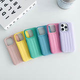 Sea Blue Stitch Leather Back Cover for iPhone