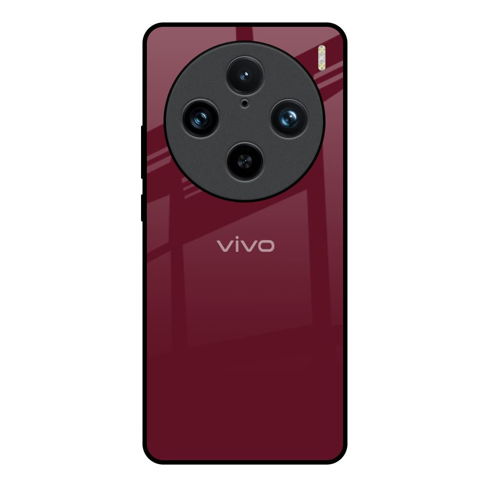 Classic Burgundy Vivo X100 Pro 5G Glass Back Cover Online