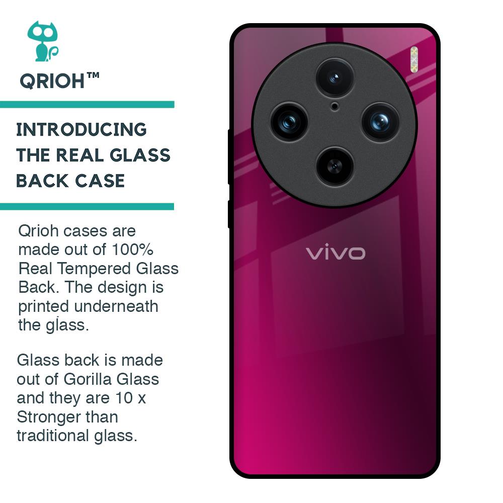 Pink Burst Glass Case for Vivo X100 Pro 5G
