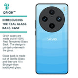 Wavy Blue Pattern Glass Case for Vivo X100 Pro 5G