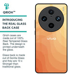 Orange Curve Pattern Glass Case for Vivo X100 Pro 5G