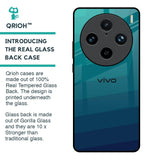 Green Triangle Pattern Glass Case for Vivo X100 Pro 5G