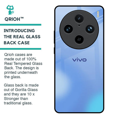 Vibrant Blue Texture Glass Case for Vivo X100 Pro 5G