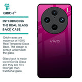 Purple Ombre Pattern Glass Case for Vivo X100 Pro 5G