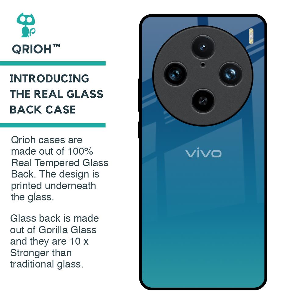 Celestial Blue Glass Case For Vivo X100 Pro 5G