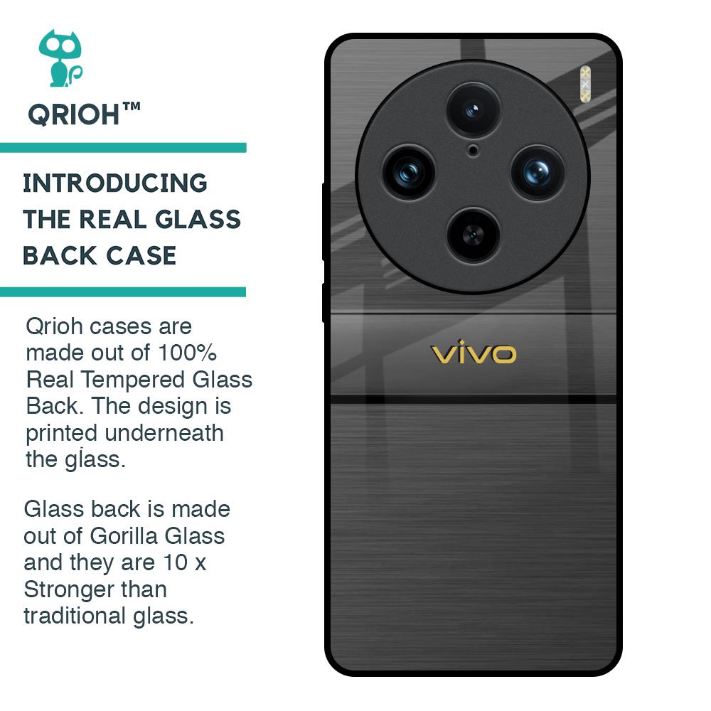 Grey Metallic Glass Case For Vivo X100 Pro 5G