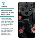 Tropical Art Flower Glass Case for Vivo X100 Pro 5G