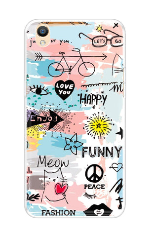 Happy Doodle OPPO R9 Back Cover