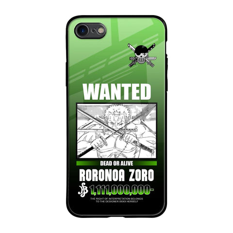 Zoro Wanted iPhone 7 Glass Back Cover Online