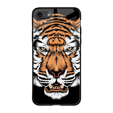 Angry Tiger iPhone 7 Glass Back Cover Online