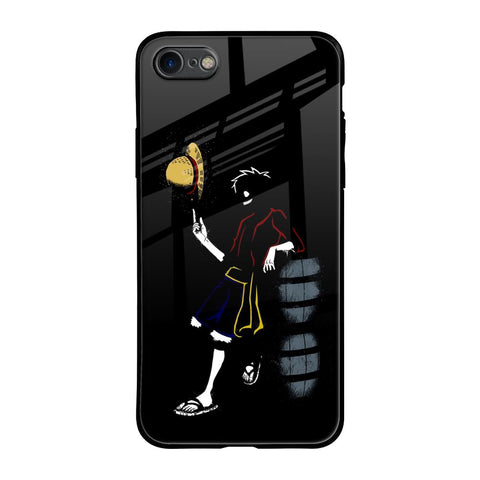 Luffy Line Art iPhone 7 Glass Back Cover Online
