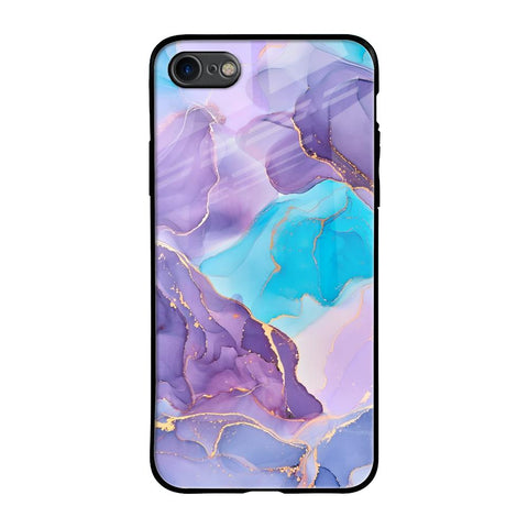 Alcohol ink Marble iPhone 7 Glass Back Cover Online