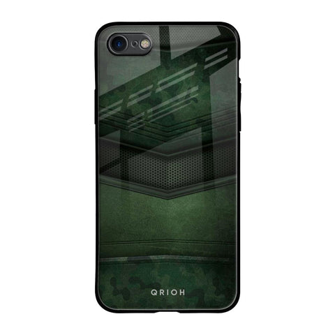 Green Leather iPhone 7 Glass Back Cover Online