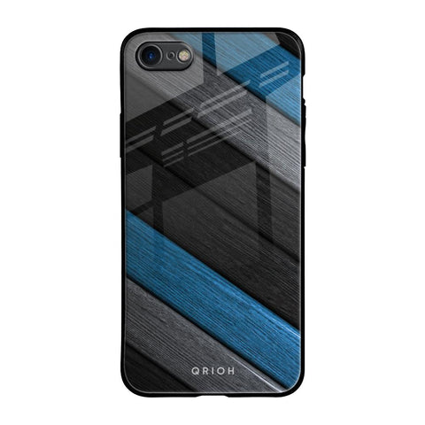 Multicolor Wooden Effect iPhone 7 Glass Back Cover Online