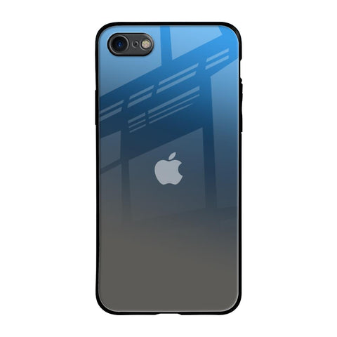 Blue Grey Ombre iPhone 7 Glass Back Cover Online
