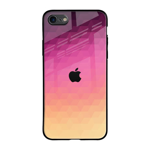 Geometric Pink Diamond iPhone 7 Glass Back Cover Online