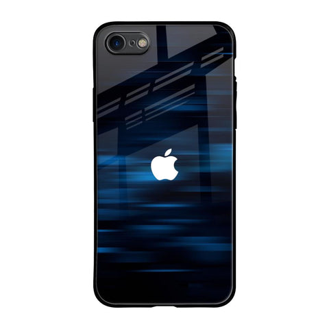 Blue Rough Abstract iPhone 7 Glass Back Cover Online