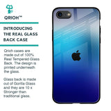 Blue Rhombus Pattern Glass Case for iPhone 7