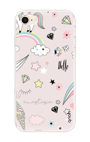 Unicorn Doodle iPhone 7 Back Cover