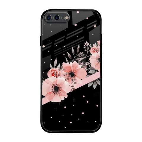 Floral Black Band iPhone 7 Plus Glass Back Cover Online