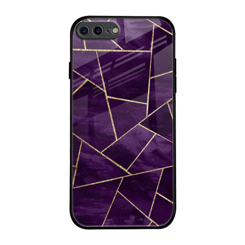 Geometric Purple iPhone 7 Plus Glass Back Cover Online