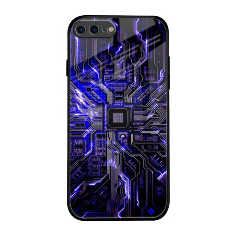 Techno Color Pattern iPhone 7 Plus Glass Back Cover Online