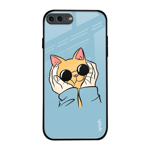 Adorable Cute Kitty iPhone 7 Plus Glass Back Cover Online
