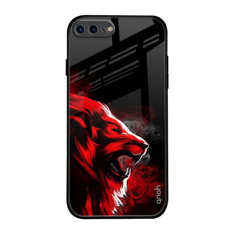 Red Angry Lion iPhone 7 Plus Glass Back Cover Online
