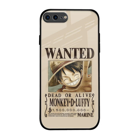 Luffy Wanted iPhone 7 Plus Glass Back Cover Online