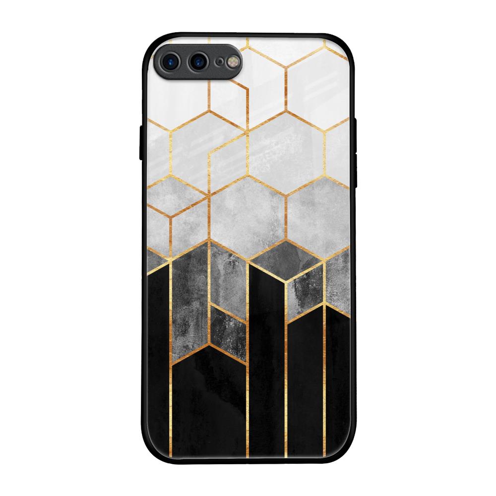 Tricolor Pattern iPhone 7 Plus Glass Back Cover Online