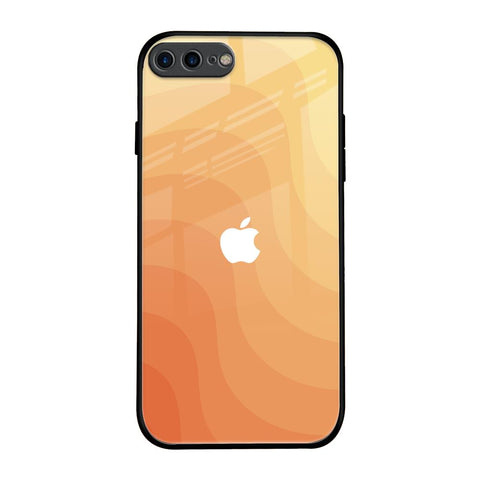 Orange Curve Pattern iPhone 7 Plus Glass Back Cover Online