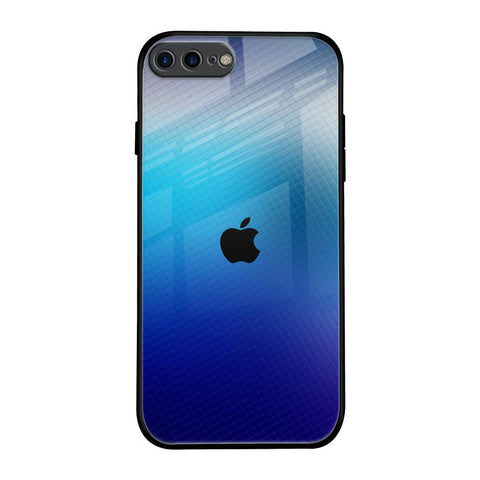 Blue Rhombus Pattern iPhone 7 Plus Glass Back Cover Online