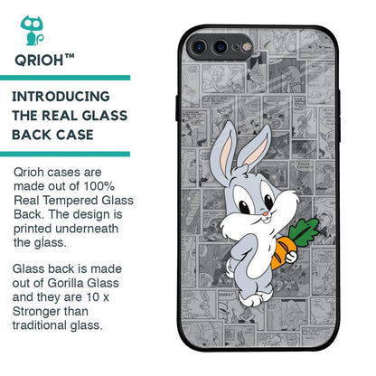 Cute Baby Bunny Glass Case for iPhone 7 Plus