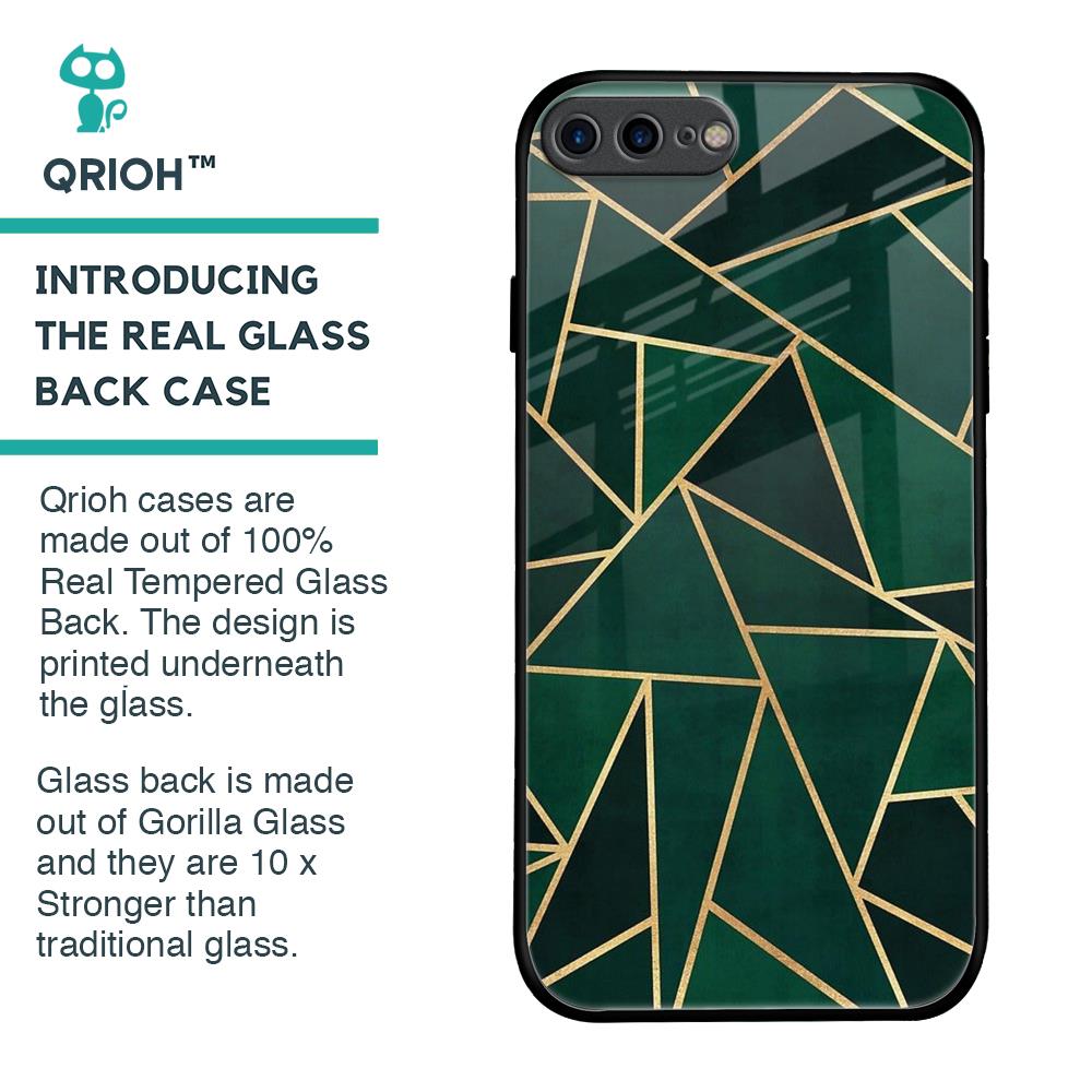 Abstract Green Glass Case For iPhone 7 Plus