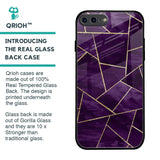Geometric Purple Glass Case For iPhone 7 Plus