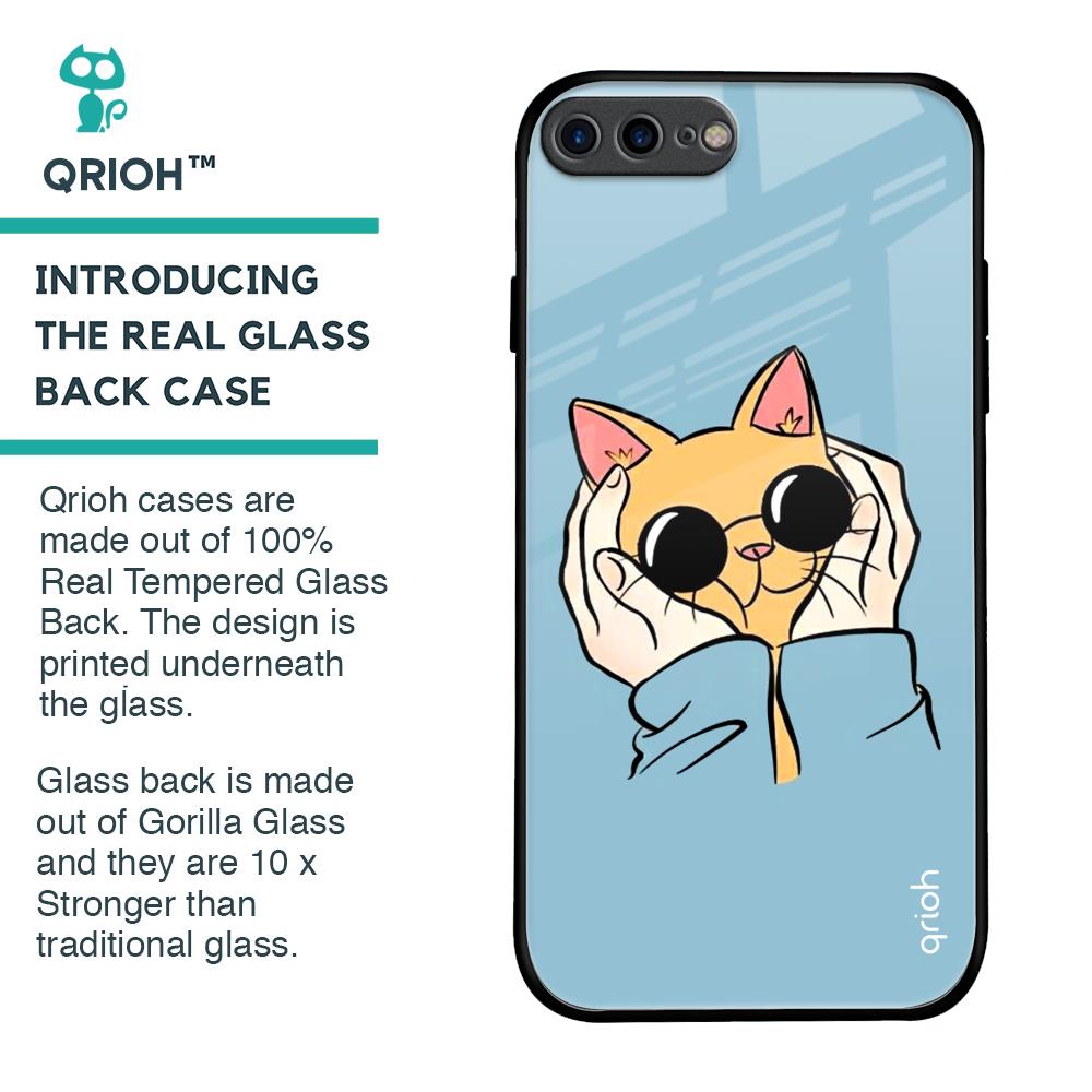Adorable Cute Kitty Glass Case For iPhone 7 Plus