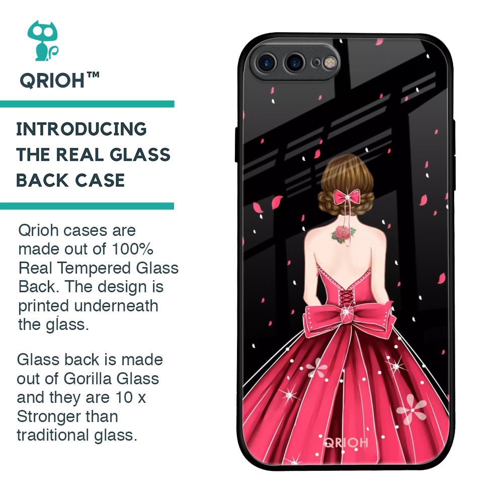 Fashion Princess Glass Case for iPhone 7 Plus