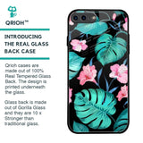 Tropical Leaves & Pink Flowers Glass Case for iPhone 7 Plus
